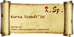 Kurta Szebáld névjegykártya
